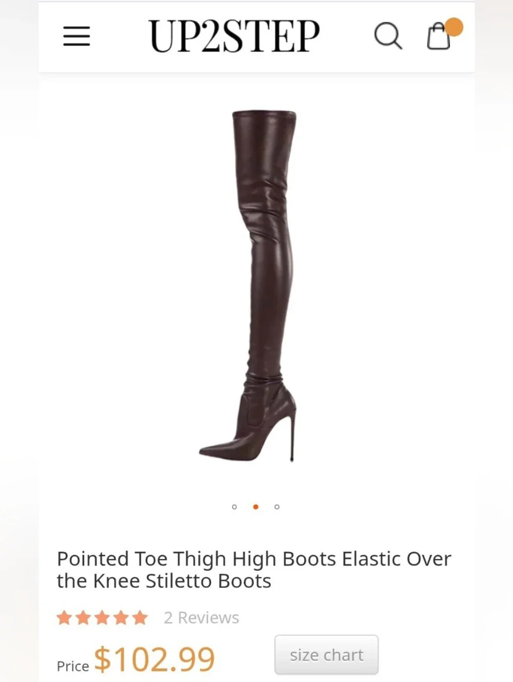 Up2Step - Over-the-Knee Pointed Stiletto Boots - Dark Brown